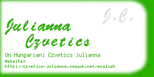 julianna czvetics business card